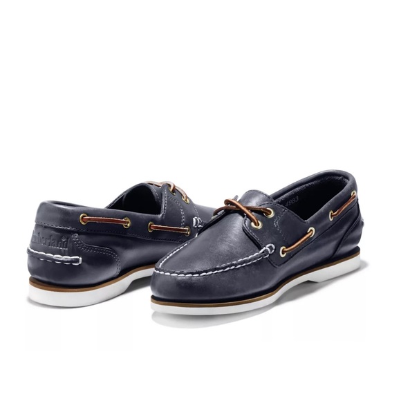 TIMBERLAND WOMEN'S CLASSIC 2-EYE LEATHER BOAT SHOES - Picture 5 of 8